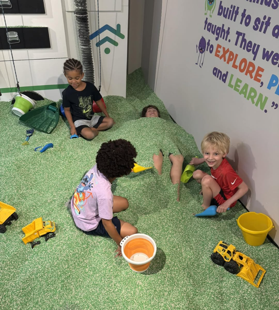 Kids playing in sand